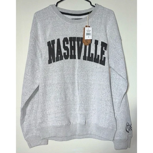 Nashville Crewneck Sweater in Light Gray - Picture 2 of 9